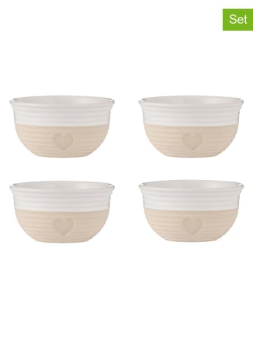 Mason Cash 4er-Set: Schalen in Weiß/ Beige - Ø 20 cm