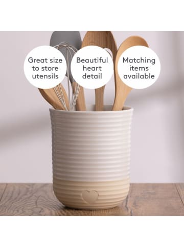 Mason Cash Utensilienbehälter in Weiß/ Beige - (B)12,5 x (H)15 cm