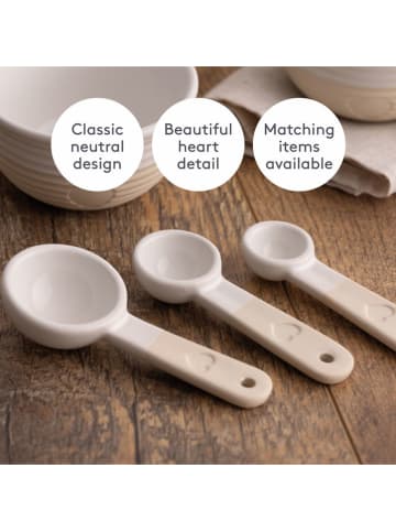 Mason Cash 3-delige set: maatlepels wit/beige