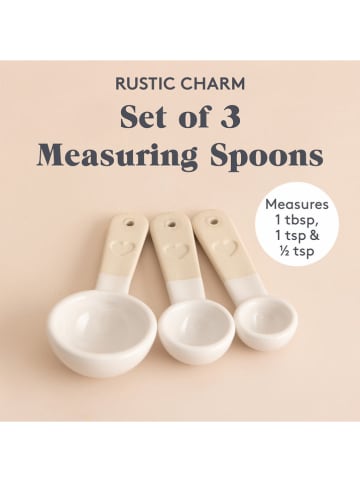 Mason Cash 3-delige set: maatlepels wit/beige