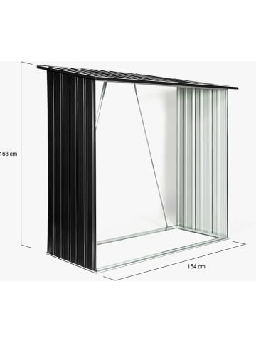 Inkazen Holzständer in Schwarz - (B)163 x (H)154 x (T)83 cm