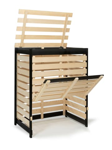 Inkazen Compostkast natuerel/zwart - (B)80 x (H)90 x (D)50 cm