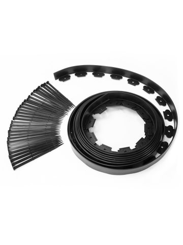 Inkazen Beet-Bordüre in Schwarz - (L)1000 cm