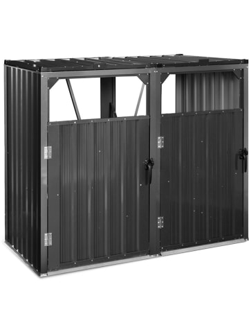 Inkazen Mülltonnenhaus in Schwarz - (B)147 x (H)120 x (T)80 cm