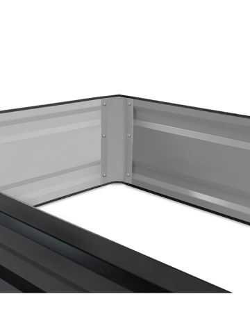 Inkazen 2er-Set: Gemüsegärten in Schwarz - (L)118 x (B)80 x (H)20 cm