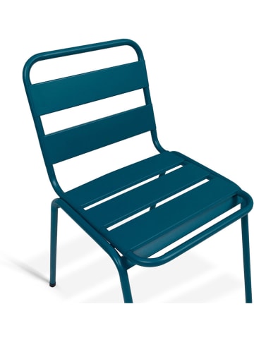 Inkazen Krzesła ogrodowe (6 szt.) w kolorze niebiesko-czarno-szarym - 44 x 76 x 45 cm