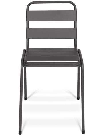 Inkazen 6-delige set: tuinstoelen grijs - (B)44 x (H)76 x (D)45 cm