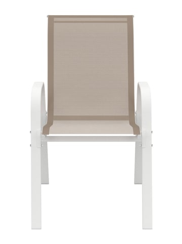 Inkazen 4er-Set: Gartenstühle in Beige/ Weiß - (B)51,5 x (H)84 x (T)68 cm