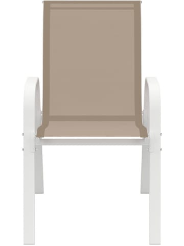 Inkazen 6er-Set: Gartenstühle in Beige - (B)55,5 x (H)84 x (T)68 cm