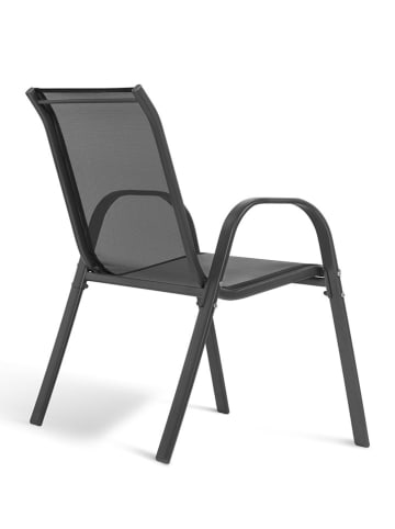 Inkazen 4er-Set: Gartenstühle in Anthrazit - (B)51,5 x (H)84 x (T)68 cm