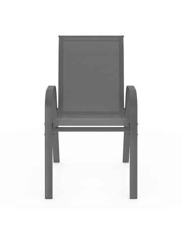 Inkazen 6-delige set: tuinstoelen grijs - (B)51,5 x (H)84 x (D)65 cm