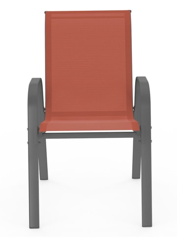 Inkazen 6-delige set: tuinstoelen terracotta - (B)51,5 x (H)84 x (D)68 cm