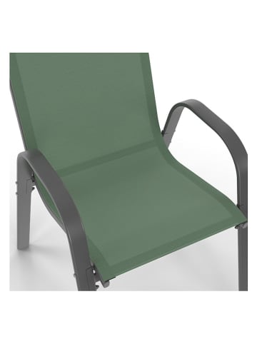 Inkazen 6-delige set: tuinstoelen grijs