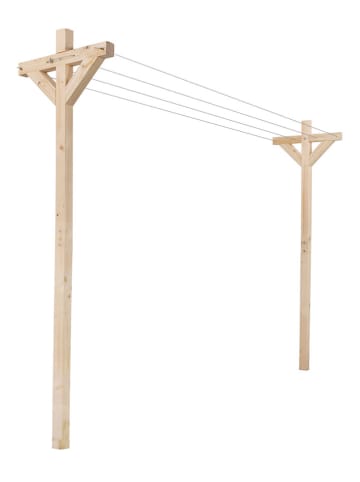 Inkazen Wäscheständer in Natur - (B)340 x (H)205 x (T)60 cm