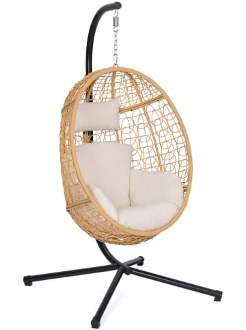 Inkazen Hängekorb in Hellbraun/ Creme - (B)100 x (H)196 x (T)100 cm