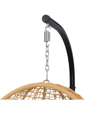 Inkazen Fotel wiszący w kolorze jasnobrązowo-kremowym - 100 x 196 x 100 cm