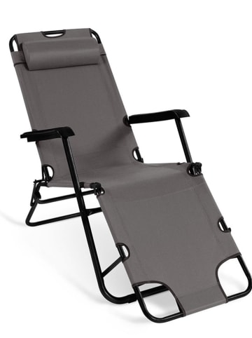 Inkazen 2-delige set: ligstoelen antraciet - (B)145 x (H)86 x (D)61 cm