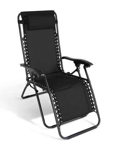 Inkazen 2er-Set: Liegestühle in Schwarz - (B)70 x (H)110 x (T)92 cm