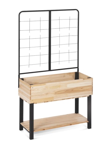 Inkazen Blumenkasten in Natur/ Schwarz - (B)80 x (H)138 x (T)35 cm