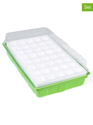 Inkazen 2-delige set: kiemdozen groen - (B)38 x (H)24 x (D)13 cm