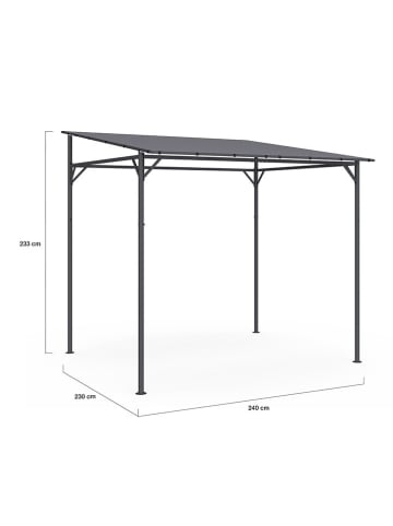 Inkazen Pergola-Pavillion in Anthrazit - (B)240 x (H)233 x (T)230 cm