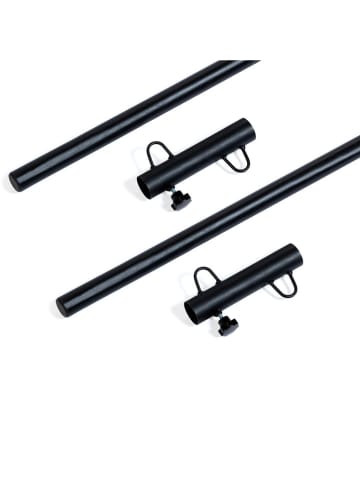 Inkazen 2er-Set: Verstellbare Sonnensegelstangen in Schwarz - (H)220 cm