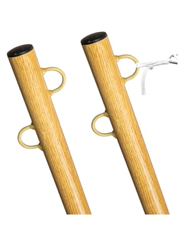 Inkazen 2er-Set: Verstellbare Sonnensegelstangen in Beige/ Hellbraun - (H)220 cm