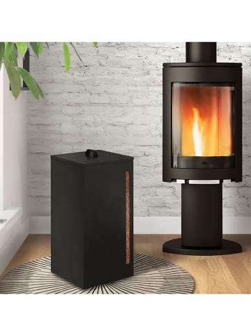 Inkazen Stojak w kolorze czarnym na drewno - 36 x 76 x 36 cm