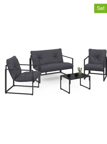 Inkazen 4-częściowy zestaw mebli ogrodowych w kolorze antracytowym