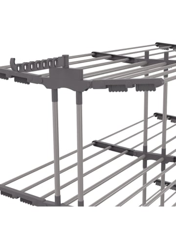 IDOMYA Essentials Wasdroogrek grijs/zilverkleurig - (B)73 x (H)183 x (D)66 cm