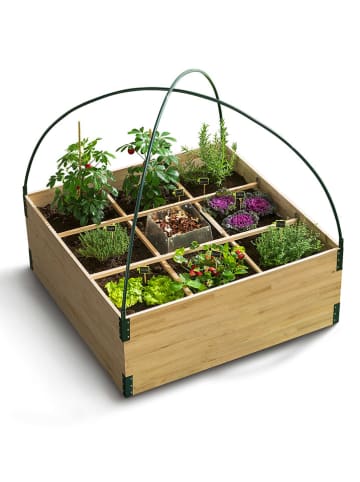 Inkazen Blumenkasten mit Kompostfunktion in Natur - (B)100 x (H)30 x (T)100 cm