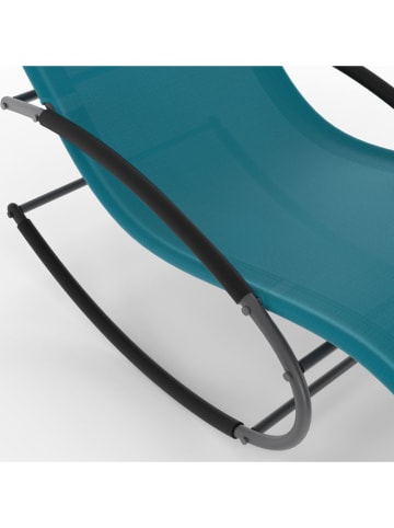 Inkazen 2-delige set: tuinligstoelen tuquoise - (B)154 x (H)85 x (D)59 cm