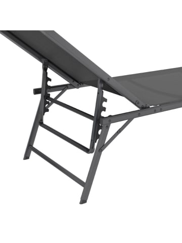 Inkazen 2er-Set: Gartenliegen in Grau - (L)175 x (B)55 x (H)30 cm