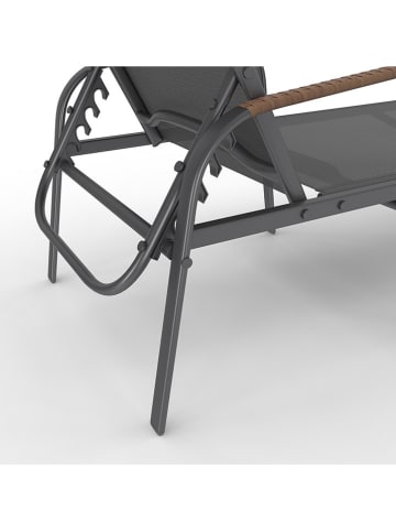 Inkazen 2er-Set: Gartenliegen in Grau - (L)185 x (B)57 x (H)32 cm