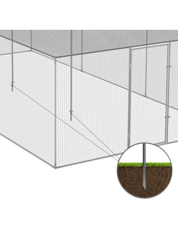 Inkazen Kippenhok lichtgrijs - (L)600 x (B)300 x (H)230 cm