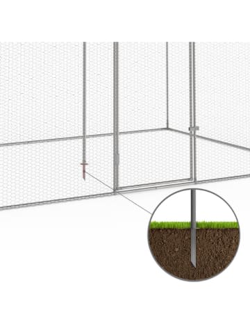 Inkazen Kippenhok lichtgrijs - (B)300 x (H)230 x (D)300 cm