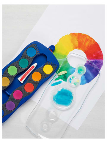 Faber-Castell Deckfarbkasten "Connector" in Blau - 12 Farben