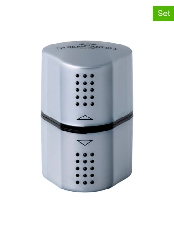 Faber-Castell Temperówki "Grip 2001" (2 szt.) w kolorze srebrnym