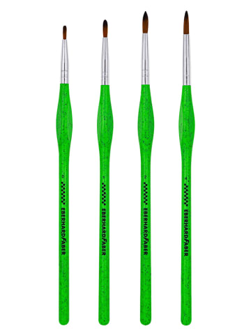 Eberhard Faber Synthetische penselen "Green Winner - Fijn" groen - 4 stuks