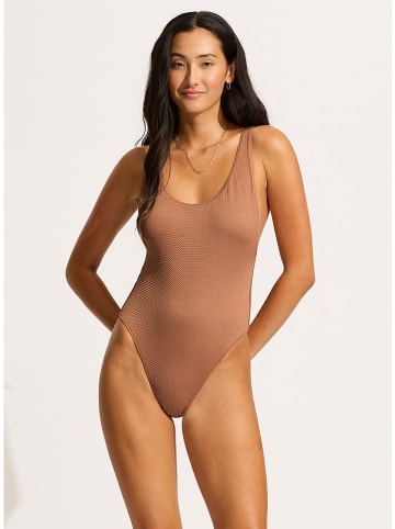 Seafolly Badeanzug in Braun