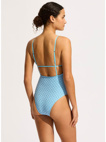 Seafolly Badeanzug in Hellblau