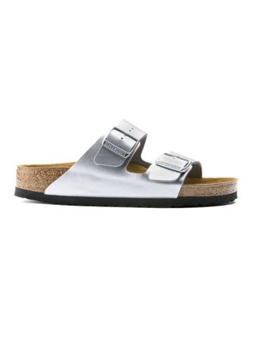 Birkenstock Klapki "Arizona" w kolorze srebrnym
