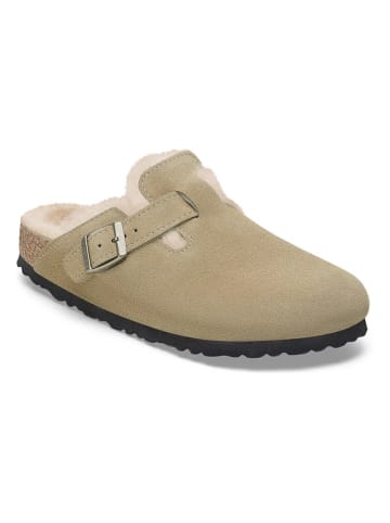 Birkenstock Leder-Clogs "Boston" in Beige