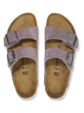 Birkenstock Leer-Pantoletten "Arizona" in Lila
