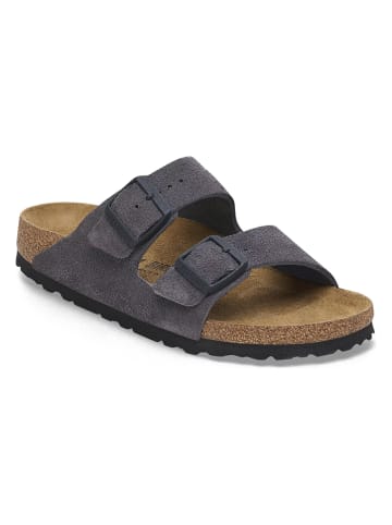 Birkenstock Leren slippers "Arizona" antraciet