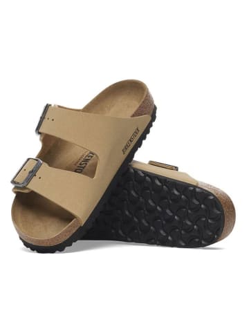 Birkenstock Leder-Pantoletten "Arizona" in Beige