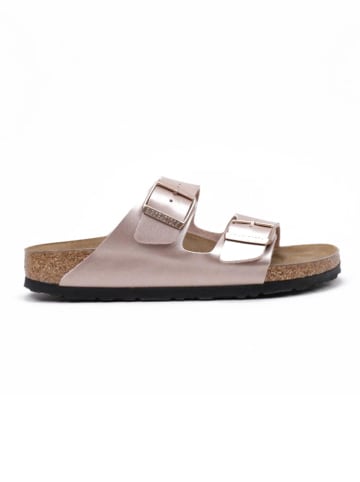 Birkenstock Leren slippers "Arizona" koperkleurig - wijdte S