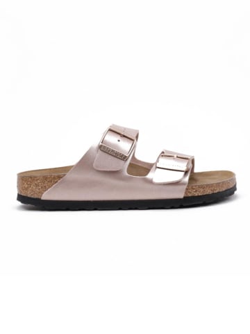 Birkenstock Leren slippers "Arizona" koperkleurig - wijdte S