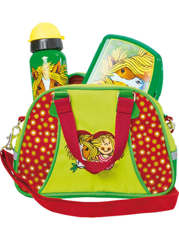 Lutz Mauder Umhängetasche "Mein Ponyhof" in Rot/ Grün - (B)28 x (H)17 x (T)8 cm