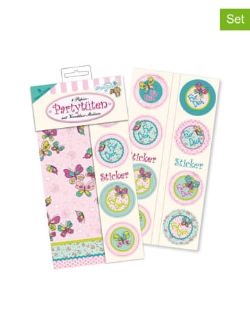 Lutz Mauder Partytüten "Butterflies" in Rosa - 8 Stück